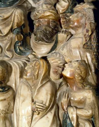 Personnages sculptés de la prédelle du maître-autel de la cathédrale de Tarragone
