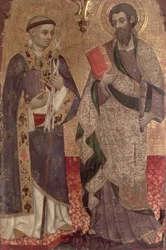 (détail) de Saint Barthélemy et Saint Bernard de Clairvaux du Retable du Couvent de Saint Dominique de Manresa