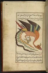 Le simurgh, un oiseau-tonnerre iranien, de la collection 