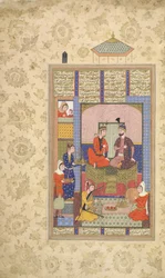 Anushirvan avec une princesse, du 