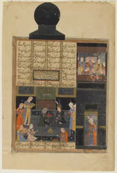 Bahram Gur et la princesse dans le pavillon noir d