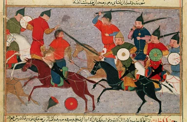Gengis Khan (vers 1162-1227) en bataille, d