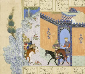 (détail) Évasion de Qubâd, illustration du Shahnama (Livre des Rois)