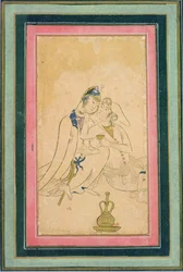 Deux amants, vers 1590, Perse