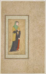Femme avec un bouquet de fleurs, vers 1595