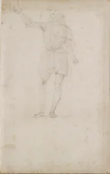 Étude pour un Saint Jean-Baptiste. Verso : Un œil, fin du 15e-début du 16e siècle