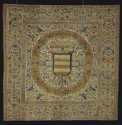 Grand pendentif avec couronne et écusson, vers 1700