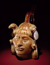 Vase portrait en poterie, Mochica