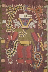 Figure mythologique en laine, Tribu Paracas
