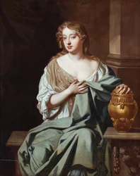 Portrait de Mary Davis, actrice (huile sur toile)