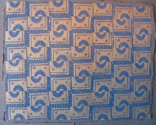 Motif bleu et or