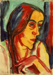 Jeune femme avec tresse foncée (Hanna)