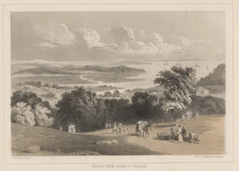 Napha du village de bambou, litho par Sarony und Co., 1855