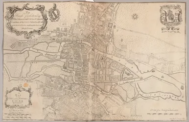 Une carte de la ville et des faubourgs de Cork