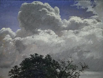 Étude du ciel et de la cime des arbres, vers 1840 (huile sur carton)