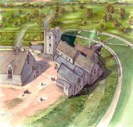 Château de Ludgershall, fin du 14ème siècle, vers 1990-2010