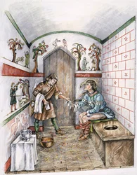 Latrines médiévales, vers 1350, vers 1990-2010
