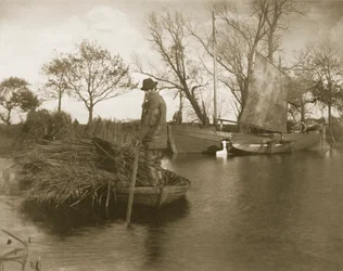 Le Gladdon Cutter revient, Vie et paysage sur les Norfolk Broads, c.1886