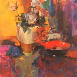 Table de roses de Clarice Cliff