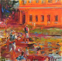 Chariots de feu, Cambridge, 2021 (huile sur toile)