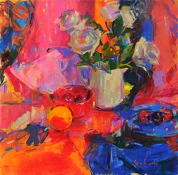 Nature morte aux fruits, 2020 (huile sur toile)