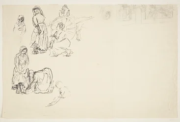 Feuille avec études d