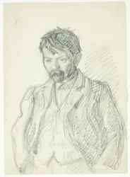Portrait du peintre Jens Birkholm. Demi-figure