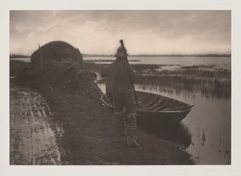 Habitant des marais allant couper de la litière de roseaux, de Vie et paysage dans les Norfolk Broads