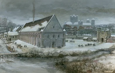 Westminster Hall sous la neige