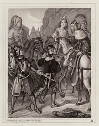 Louis le Pieux, roi des Francs et empereur romain germanique (gravure)