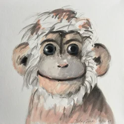 Singe heureux
