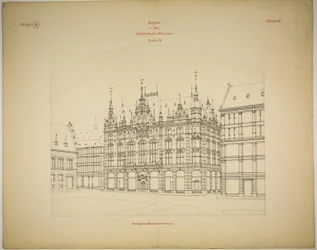 Rathskeller Neubau, Halle (Saale), Saxe-Anhalt, Allemagne, Perspective (inachevé)