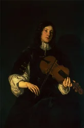 Un homme jouant du violon