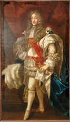 Portrait du roi Jacques II, en pied, en robes de la Jarretière