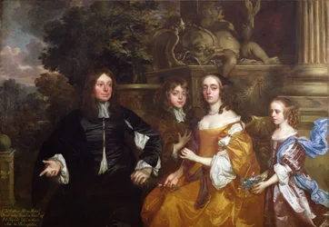 Sir John Cotton et sa famille