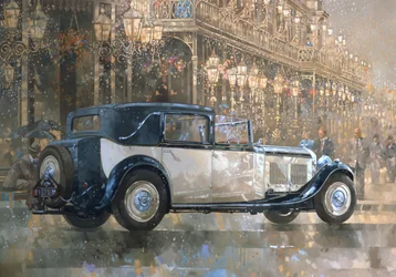 Lumières de Noël et Bentley 8 litres