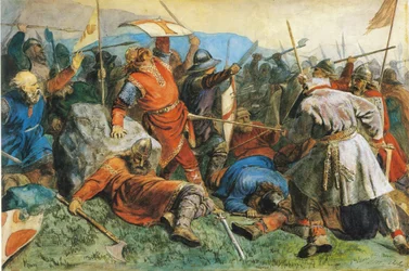 Saint Olav à la bataille de Stiklestad, 1859