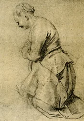 Une bergère en prière