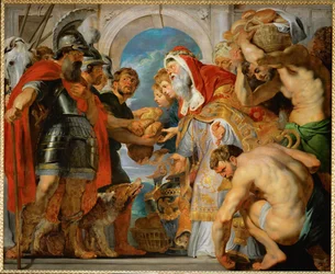 Abraham et Melchisédech (huile sur toile)