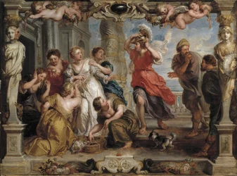 Achille découvert par Ulysse parmi les filles de Lycomède à Skyros, 1630-1635
