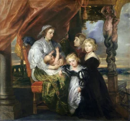 Deborah Kip, épouse de Sir Balthasar Gerbier, et ses enfants, vers 1629-30