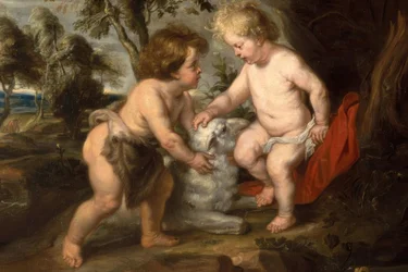 Le petit Jésus avec le garçon Jean