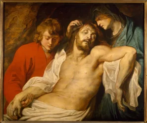 La lamentation du Christ par Marie et Jean (détail)