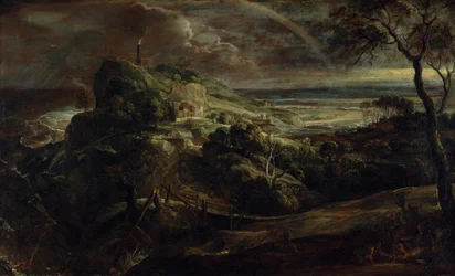 French : Paysage avec le naufrage de Paul Landscape with the Shipwreck of Paul