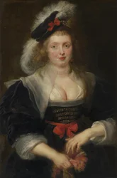 Hélène Fourment mettant un gant