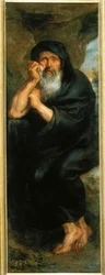 Héraclite, philosophe grec (peinture sur toile)