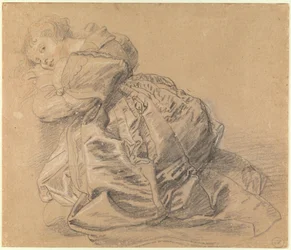 Jeune femme agenouillée