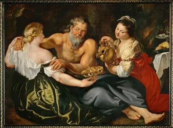 Lot et ses filles (huile sur toile)