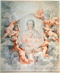 Madonna adorée par les anges Madonna della Vallicella, 1608