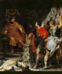 Mucius Scaevola devant Lars Porsena, vers 1618-20